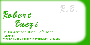 robert buczi business card